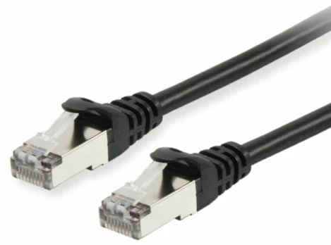 Equip Cat.6A S/FTP Patch Cable, Black, 25m