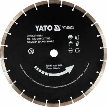YATO DEIMANTINIS DISKAS BETONUI 350x25,4mm