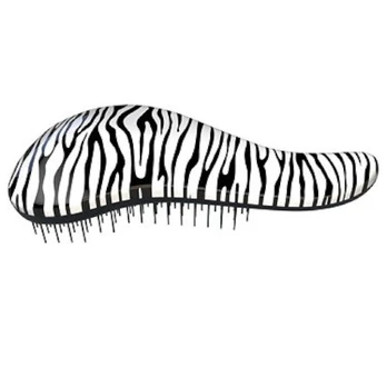 Dtangler Hair brush with Zebra White handle Moterims