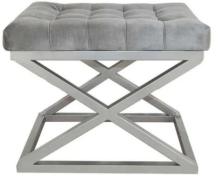 Pouffe Capraz - Silver, Pilkas