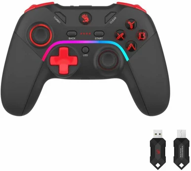 A4tech Bloody GPW70, gamepad, RGB, Dual mode 2.4G+USB, juodas