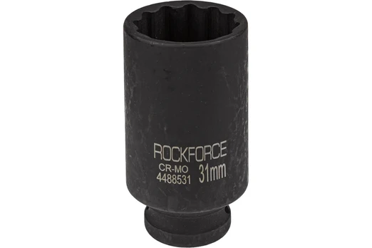 Dvylikakampė galvutė Rockforce 4488531, 31 mm, 1/2"
