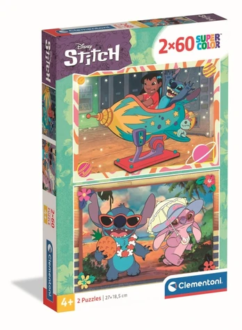 Clementoni CLE puzzle 2x60 SuperKolor Stitch 24822