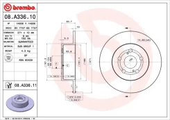 Stabdžių diskas BREMBO 08.A336.11 kaina
