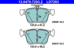 ATE 13.0470-7293.2 Brake pad set