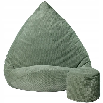 Sėdmaišis su pufu Sako Mega Dot Velour XXL, žalias
