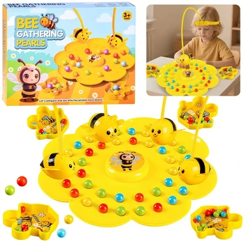 Magnetinis žaidimas "Bees cathering pearls"