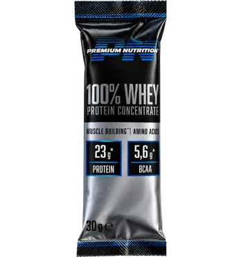 Premium Nutrition PN 100% Whey Protein Concentrate, Vanilla, 30 g