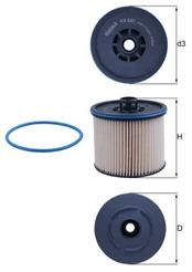 Kuro filtras MAHLE KX652D