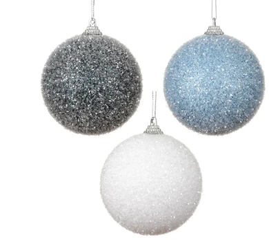 Blue Christmas Tree toy Decoris 026224. mėlynas/baltas/pilkas. 8cm