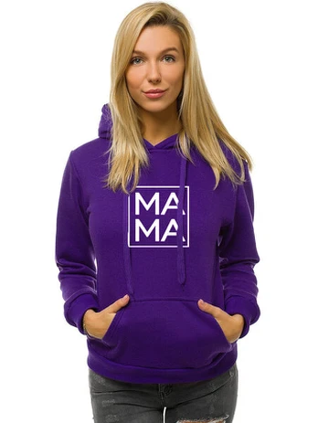 Moteriškas violetinis džemperis MAMA