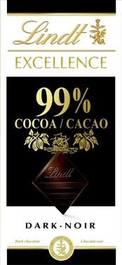 LINDT EXCELLENCE juodasis šokoladas (99%), 50g kaina