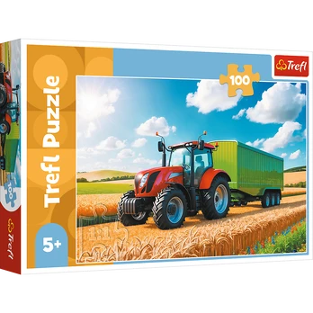 TREFL Dėlionė „Traktorius su priekaba“, 100 det.