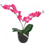 Dirbtinė orchidėja su vazonu, 30 cm, raudona kaina