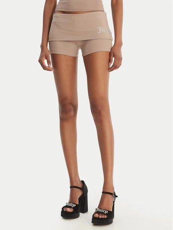 Juicy Couture Sportiniai šortai Roll Down JCWHS126307 Smėlio Slim Fit