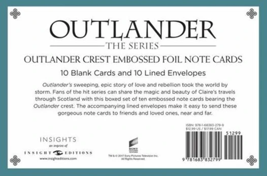 Outlander Crest: Foil Note Cards