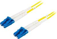 Optinis kabelis DELTACO LC - LC, dvipusis, vienmodis OS2, 0,5m / LCLC-0S-5