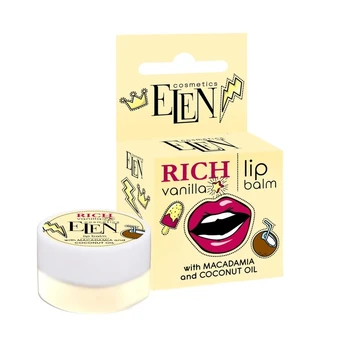 ELEN COSMETICS lupu balzamas Rich Vanilla, 9 g