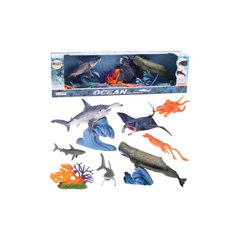 Set of Figures Sea Animals Movable Elements Ray