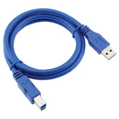 RoGer USB 3.0 A-plug AM-BM Printer Cable 1.5m Blue kaina
