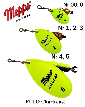 Blizgė Mepps Aglia Fluo Chartreuse 3.5 g