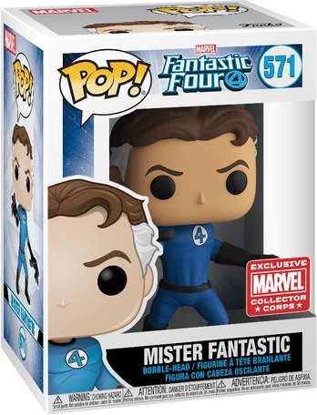 Exclusive Funko Pop Marvel Mister Fantastic Figurėlė