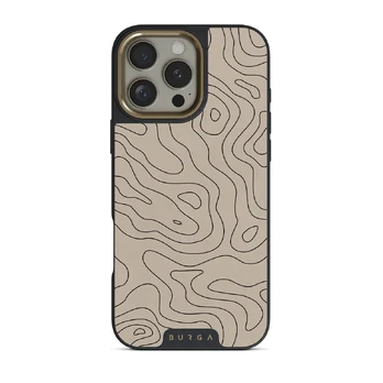 Wild Terrain - Minimalist iPhone 16 Pro Case, Elite Dark (MagSafe) / Gold