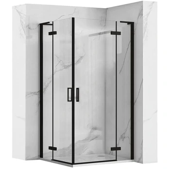 Dušo Kabina Rea Hugo Double 90X90 Black 90X90X200,5CM