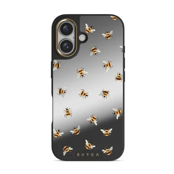 Honeycomb - iPhone 16 Case, Elite Mirror Dark (MagSafe) / Gold