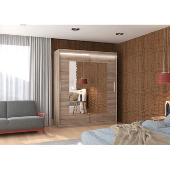Sliding wardrobe with mirror and lighting LED ROSETTE 180