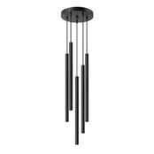 Pendant lamp PASTELO 5P black gaismeklis kaina