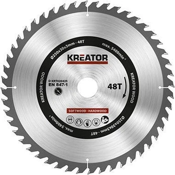Pjovimo diskas Kreator, 250 mm x 30 mm