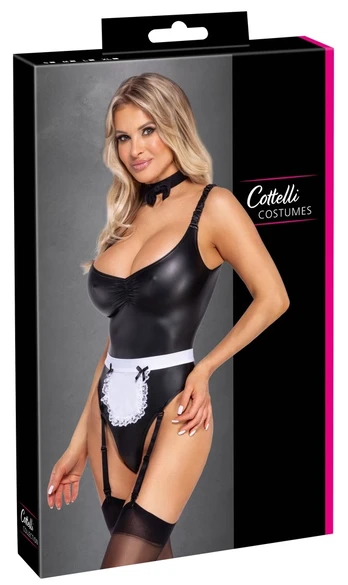 Cottelli Costumes tarnaitės kostiumas, juodas ir baltas, M
