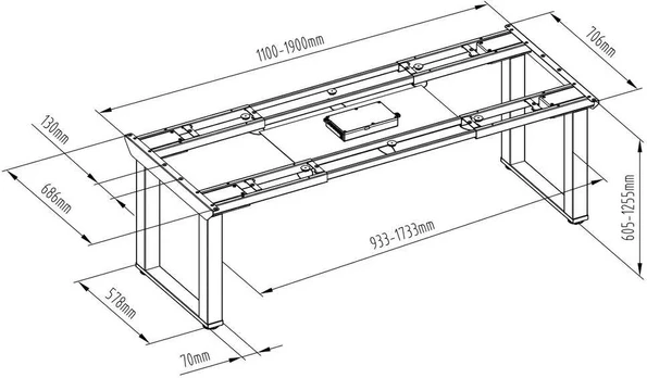 Spacetronik SPE-434W elektrinis stalo rėmas