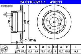 ATE 24.0110-0211.1 Brake Disc kaina