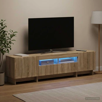 5 dalių LED televizoriaus stovas Sonoma ąžuolas