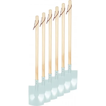 Spades, set of 6, light blue