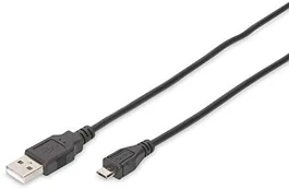 Kabelis USB Digitus USB-A - microUSB 1.8 m Juodas (DB-300127-018-S)