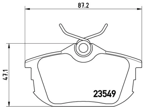 Stabdžių trinkelių rinkinys, diskinis stabdys BREMBO P54023