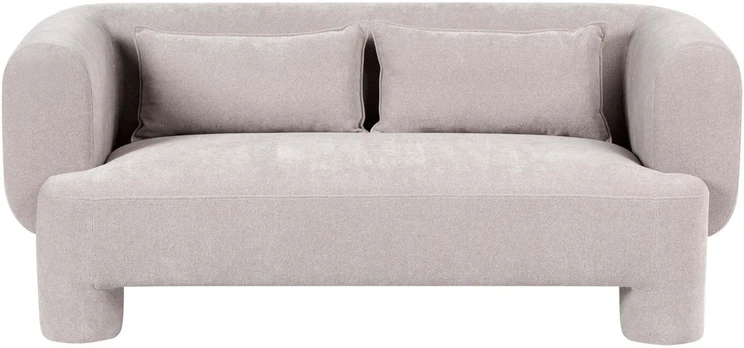 Beliani Trivietė sofa HOGBO smėlio spalvos