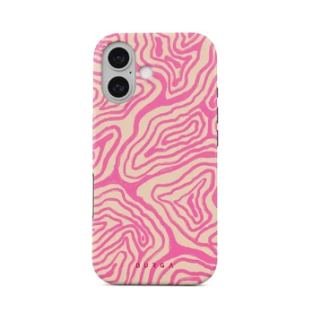 Pink Shores - iPhone 16 Case, Elite Mirror Light (MagSafe) / Gold