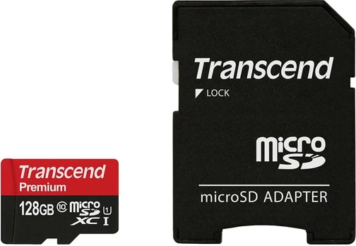 Transcend SD microSD Card 128GB Transcend SDXC UHS1 w/adapter