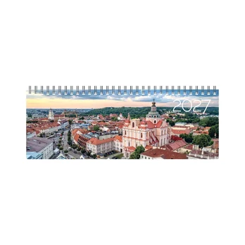 Kalendorius MEMO Vilnius 2027, 290 x 110 mm, kartoninis