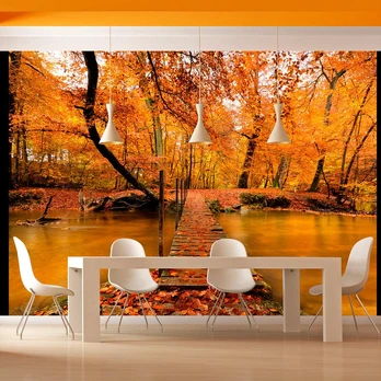 Artgeist Fototapetas - Autumn bridge
