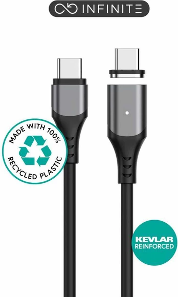 eSTUFF INFINITE (GRS) Magnetic USB-C - C 2.0 Cable PD100W 480 Mbps
