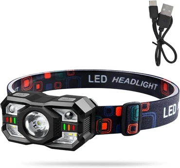 Galingas Led priekinis žibintas su Usb įkrovimu, 2000 Mah