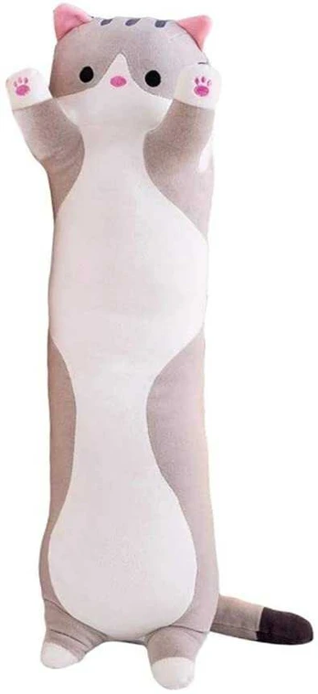 Pliušinis žaislas katinas Airi, pilkas, 90 cm