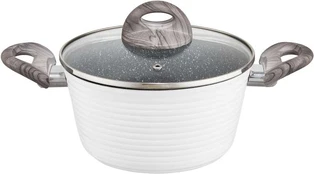 Puodas su powłoką Qualum Basic Stone Edition Wavy 20 cm AMBITION kaina