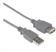PREMIUMCORD Kabelis USB 2.0 A-A 5m, prailginimas (M/F) pilkas