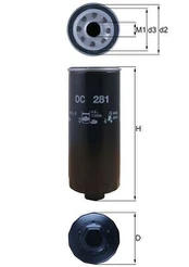 MAHLE OC 281 Alyvos filtras